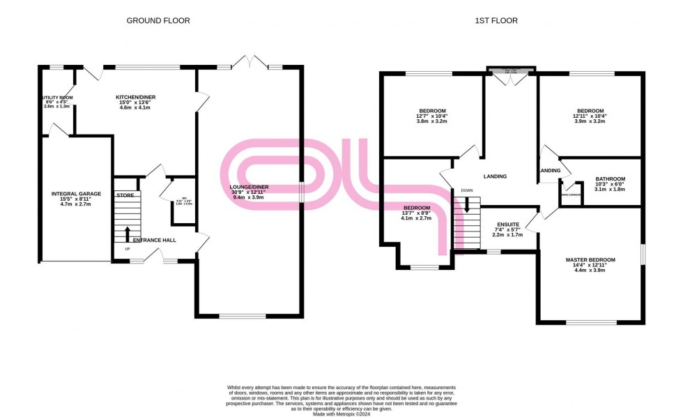 Floorplan for Cairn Close,Utley