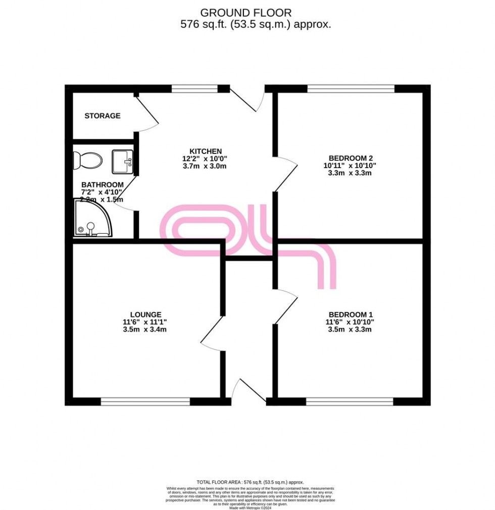 Floorplan for Sunnyhill Grove, Keighley