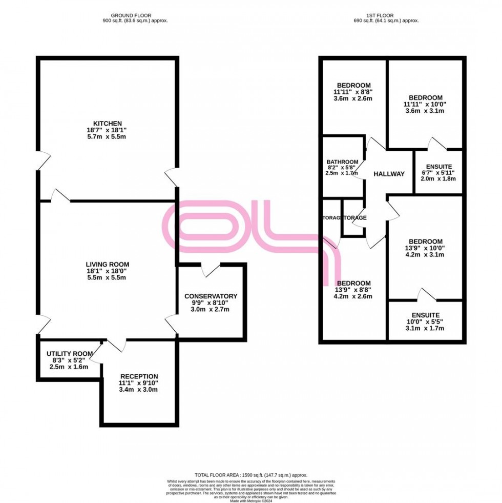 Floorplan for The Cottage, High Hob Cote Farm, Hob Cote Lane,Oakworth,Oakworth