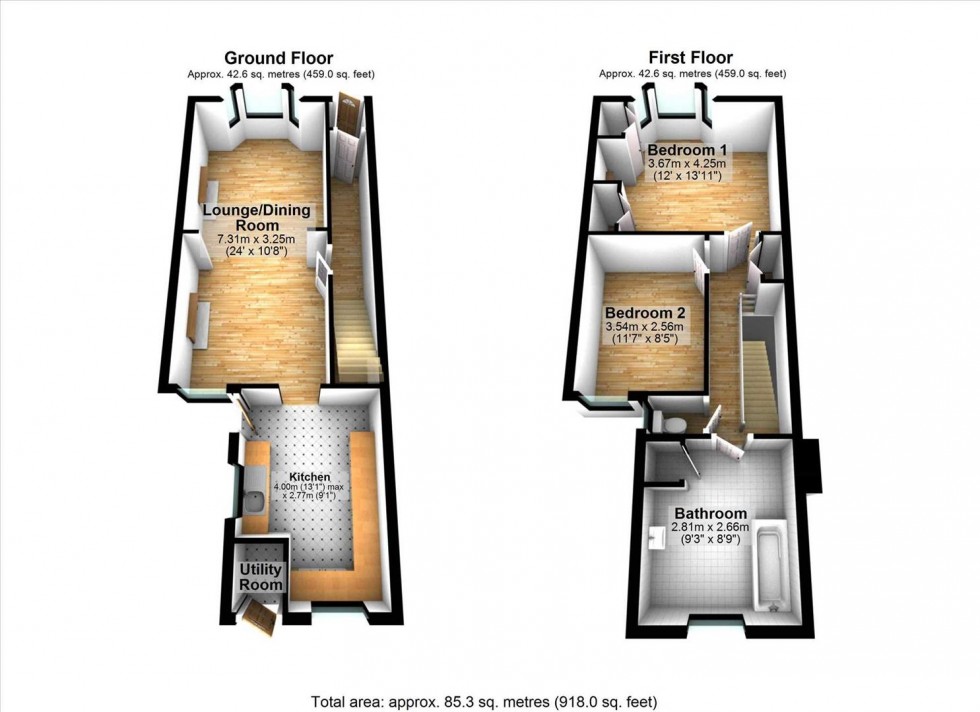 Floorplan for Becket Road,,Worthing