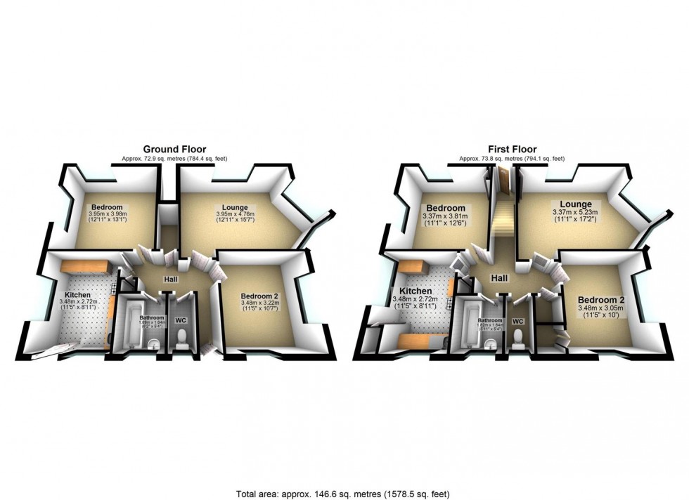 Floorplan for Beccles Road, Heene, Worthing