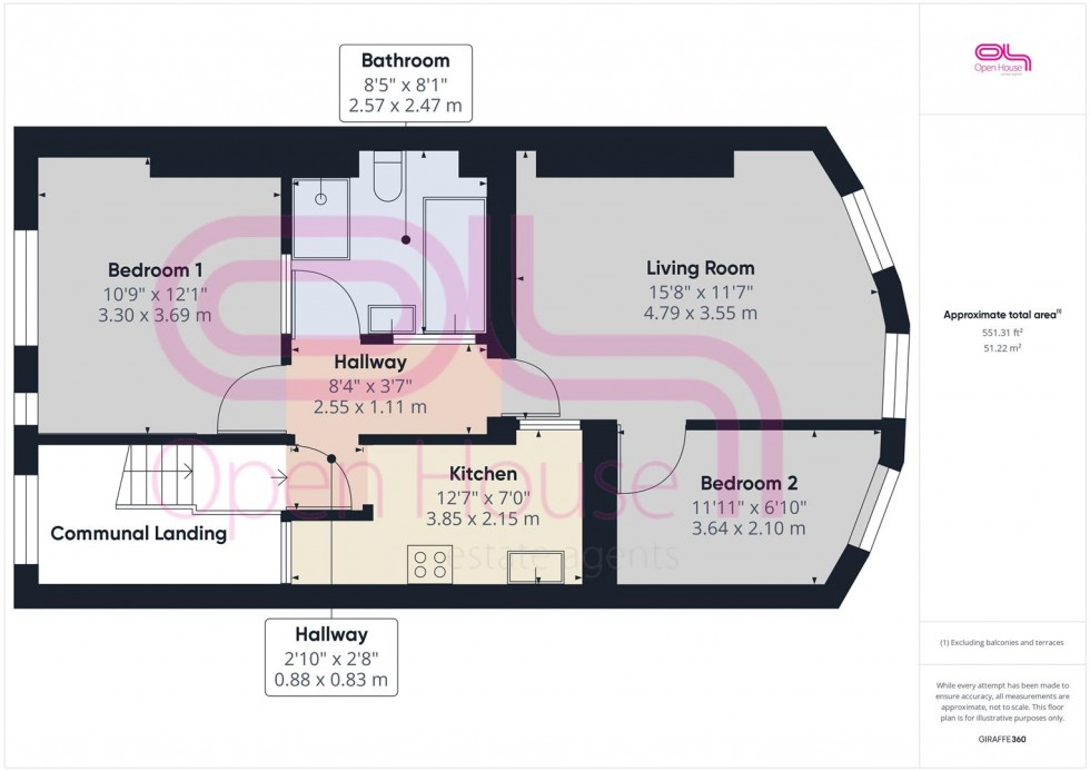 Floorplan for Brunswick Place, Hove