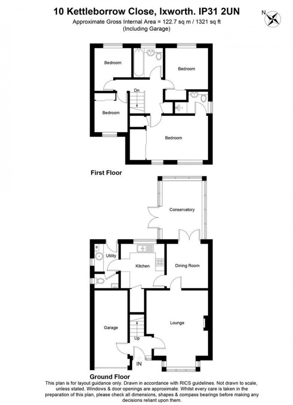 Floorplan for Kettleborrow Close, Ixworth, Bury St Edmunds, IP31