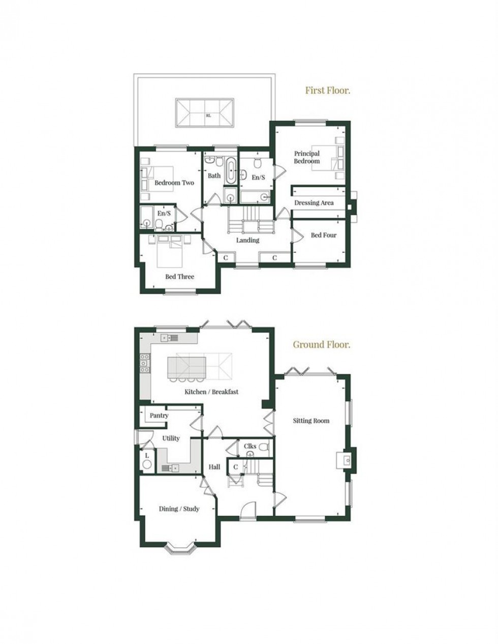 Floorplan for ** FINAL PLOT! - CALL TO VIEW! ** 'Shrewsbury', Brettenham Grove, Old School Corner, Brettenham, IP7