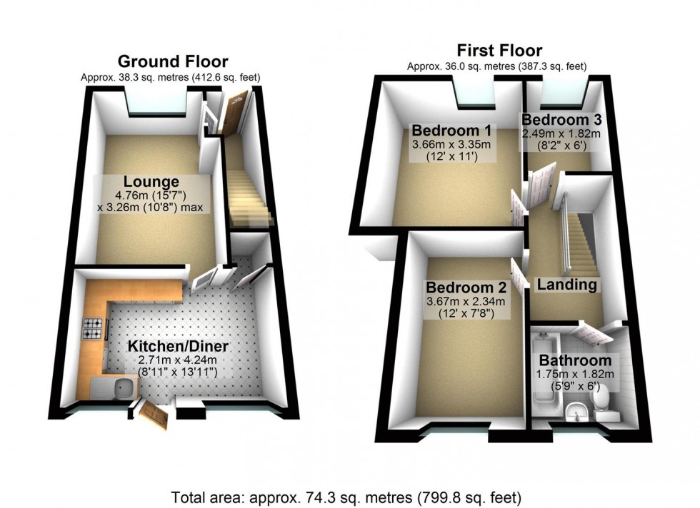 Floorplan for Dean Close