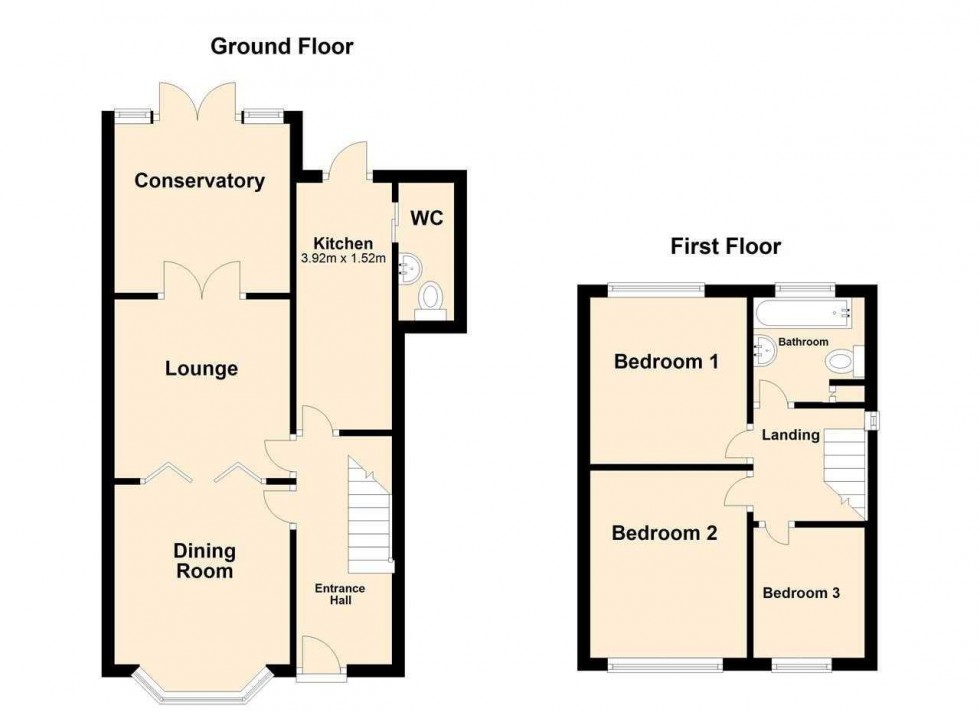 Floorplan for Eastlands Close,,Stafford