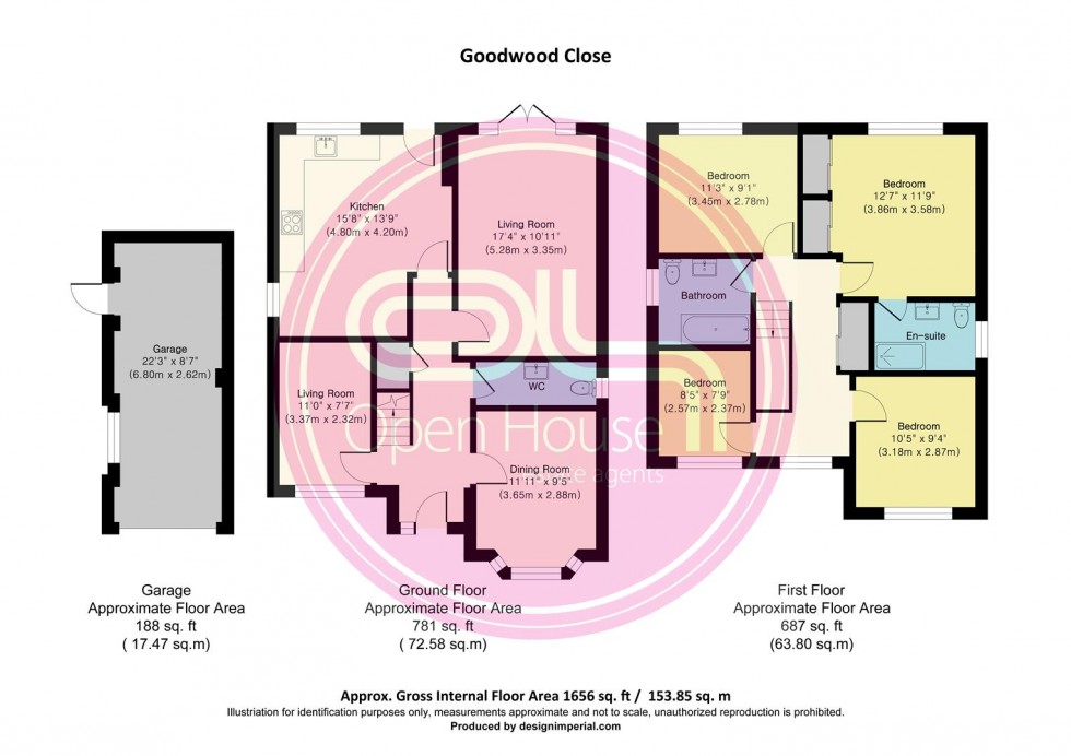 Floorplan for Goodwood Close, Stretton