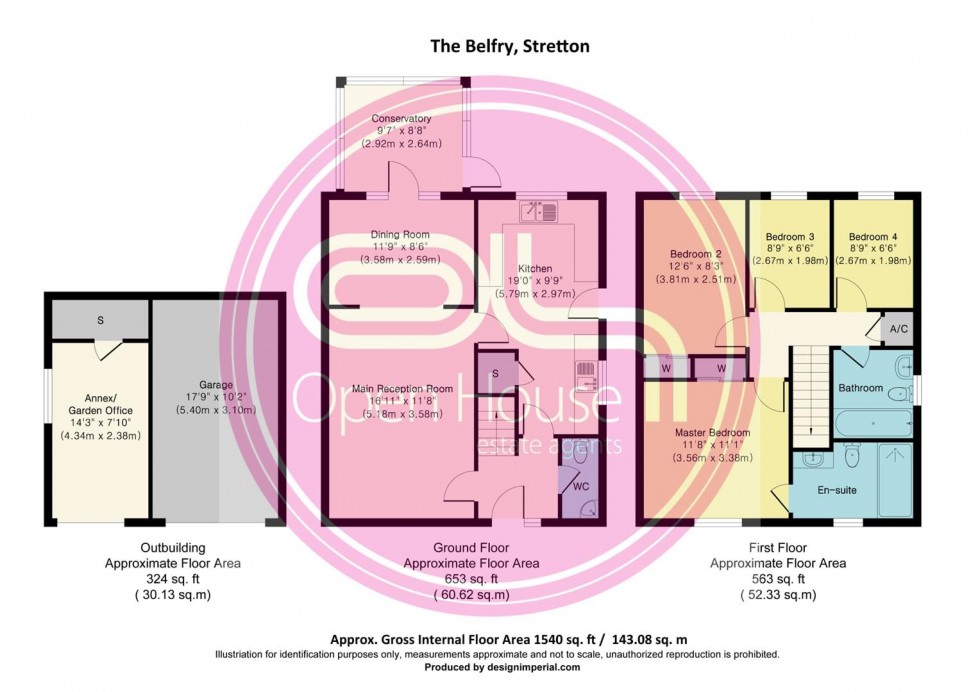 Floorplan for The Belfry, Stretton