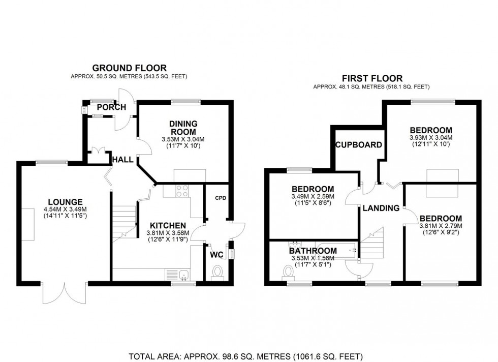 Floorplan for Olyffe Avenue, Welling