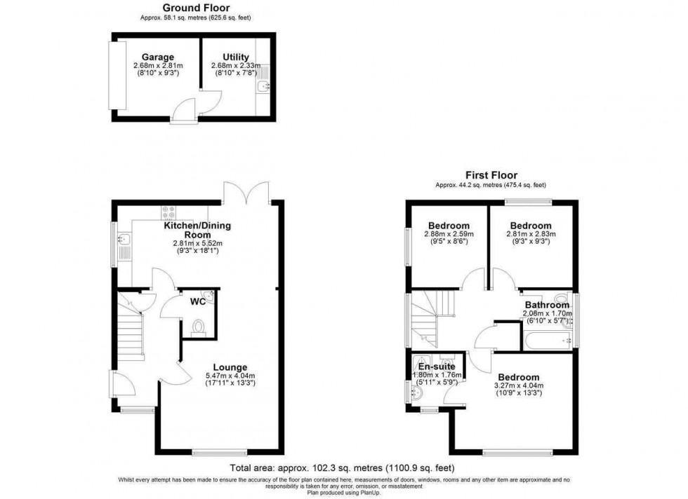 Floorplan for Fairclough Park Road,Leigh