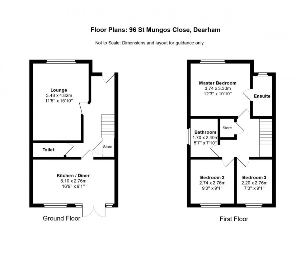 Floorplan for St. Mungos Close, Dearham