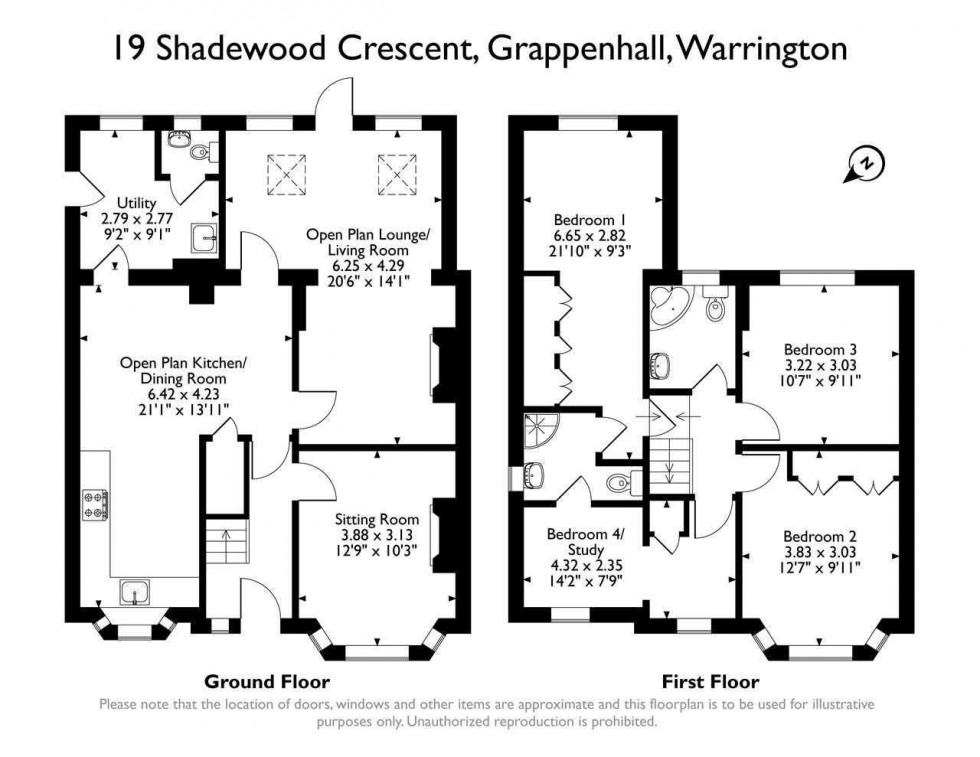 Floorplan for Shadewood Crescent,Grappenhall