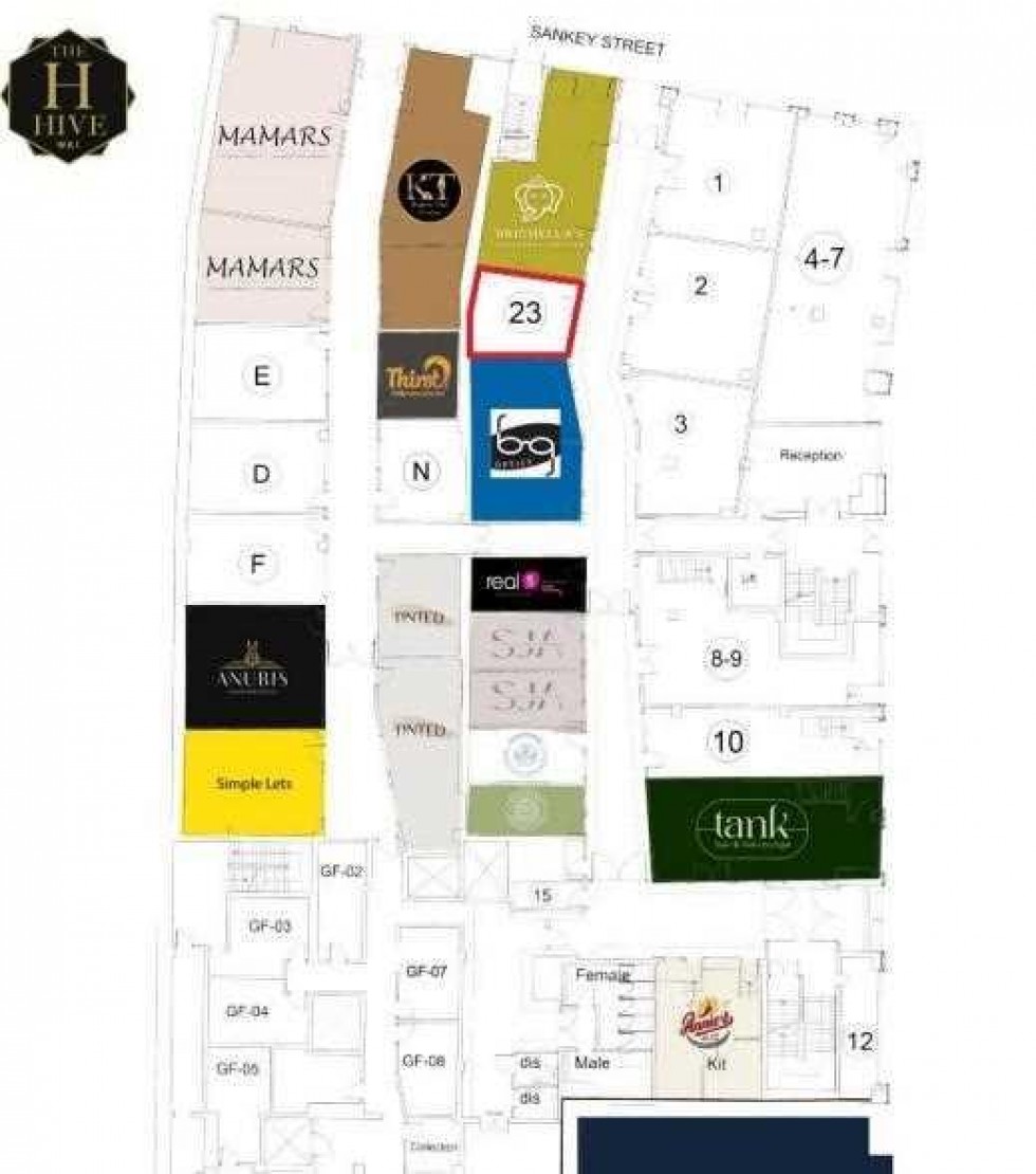 Floorplan for The Hive, 27-31 Sankey Street, Warrington