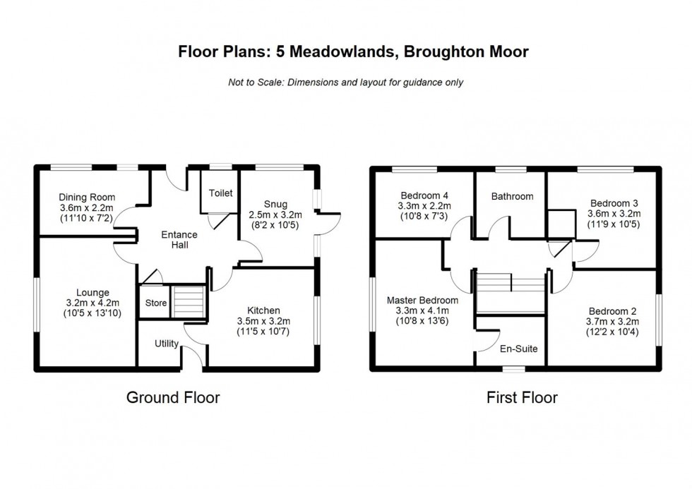 Floorplan for Meadowlands, Broughton Moor