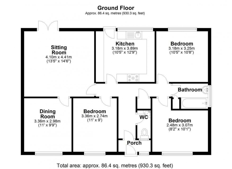 Floorplan for Stonecrop Close,Birchwood