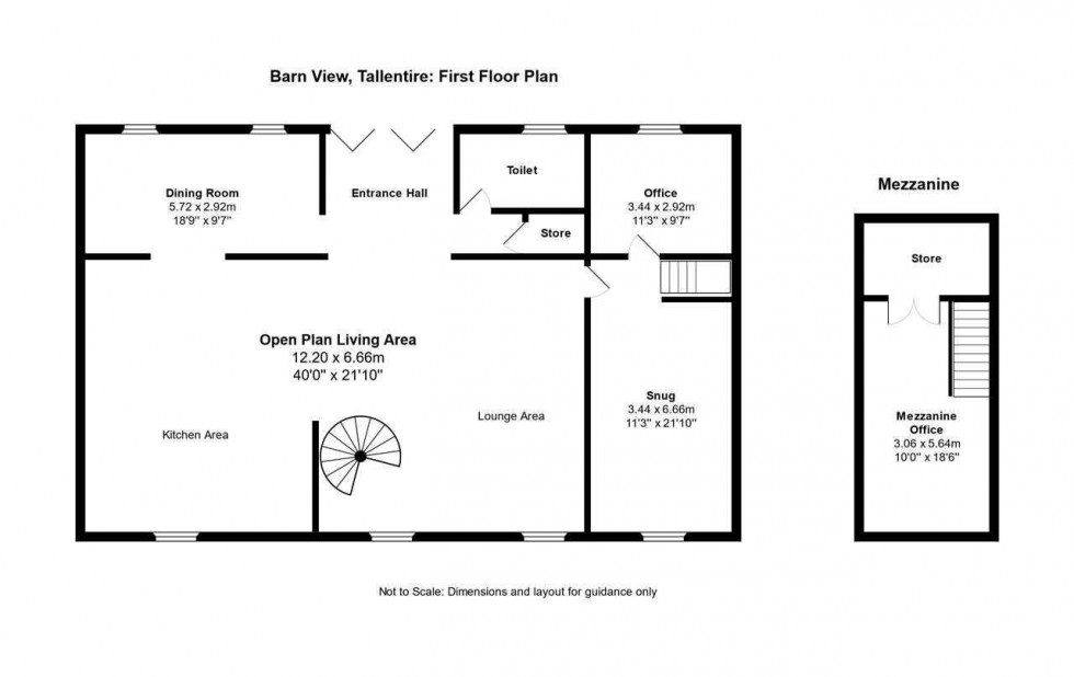 Floorplan for Barn View, Tallentire, Cockermouth