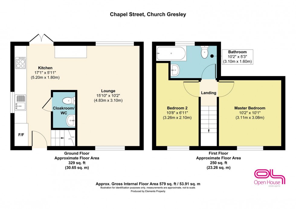 Floorplan for Chapel Street, Church Gresley