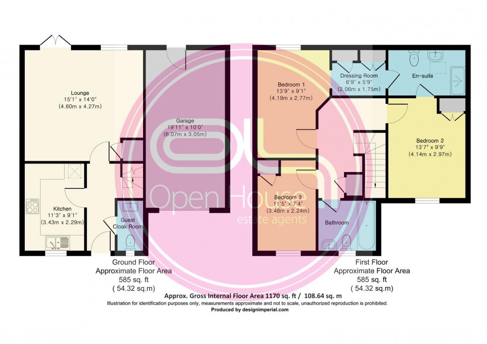 Floorplan for Headstock Drive, Castle Gresley, Swadlincote