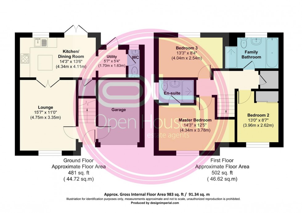 Floorplan for Oak Road, Burton-On-Trent