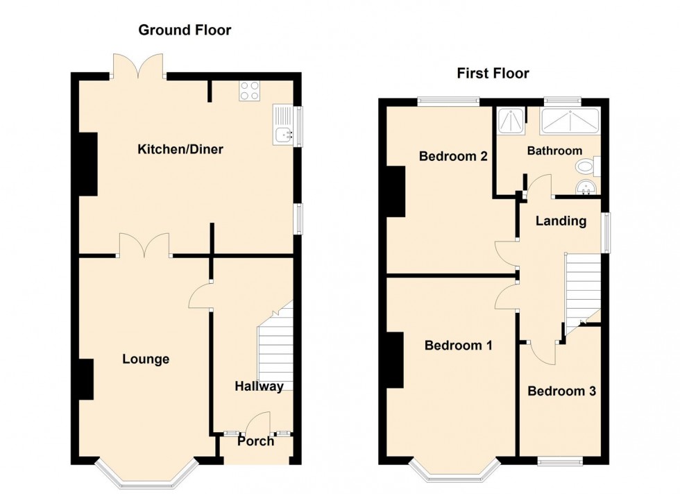 Floorplan for Sandon Road, Stafford