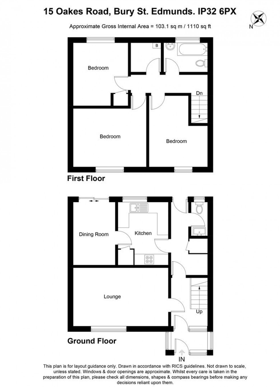 Floorplan for Oakes Road, Bury St Edmunds, IP32