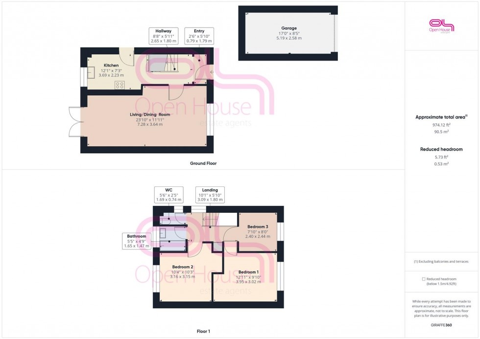 Floorplan for Coney Furlong, Peacehaven