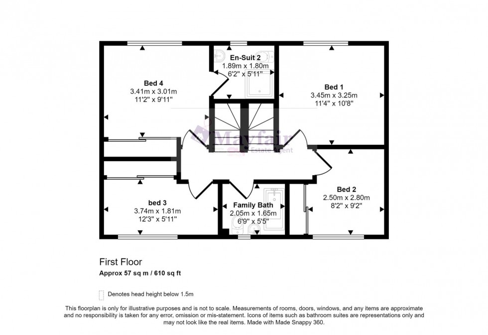 Floorplan for Tillering Lane, Scartho Top, DN33