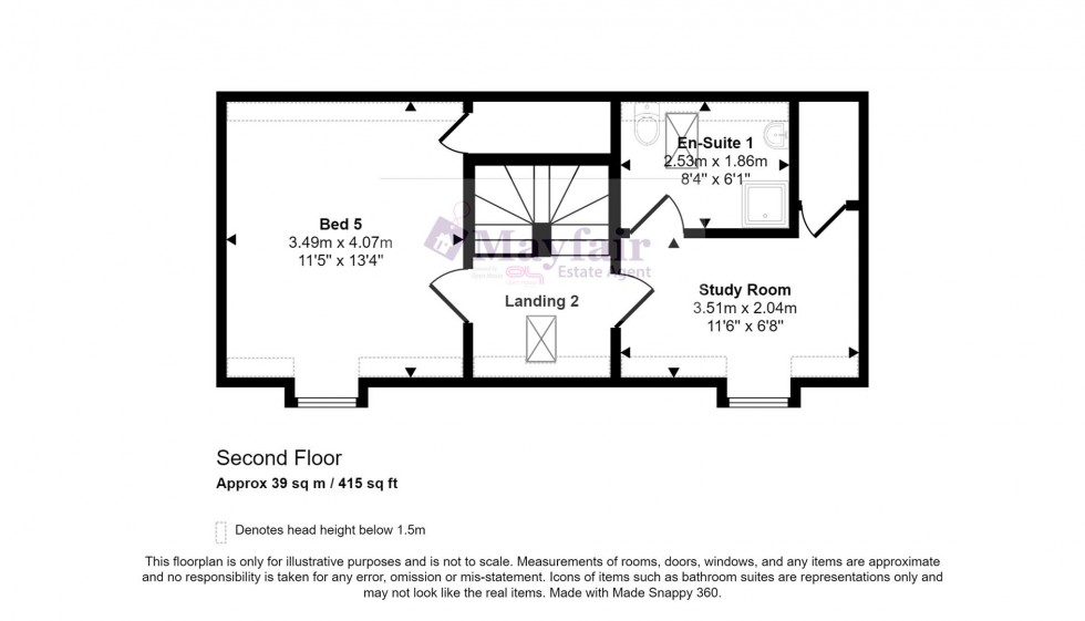 Floorplan for Tillering Lane, Scartho Top, DN33