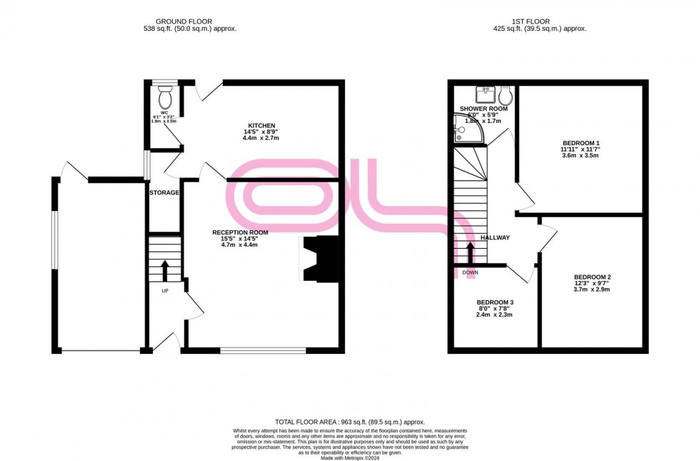 Floorplan for Wingate Avenue, Keighley