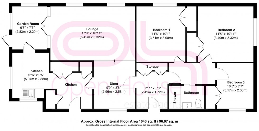 Floorplan for Woodland Road, Sawston