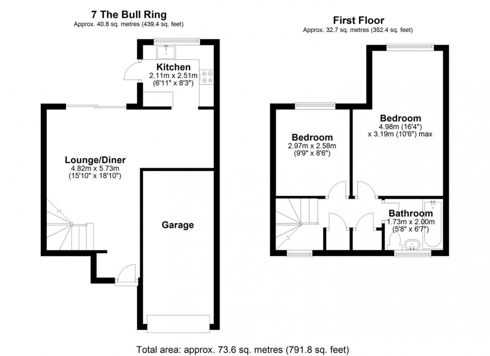 Floorplan for The Bull Ring, Weston. Stafford