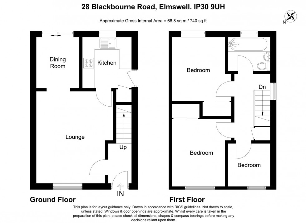 Floorplan for Blackbourne Road, Elmswell, Bury St. Edmunds, IP30