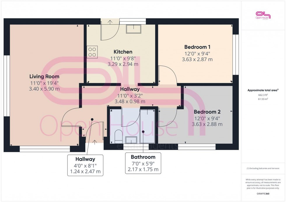 Floorplan for Firle Road, Peacehaven