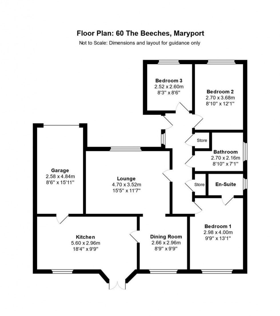 Floorplan for The Beeches, Maryport