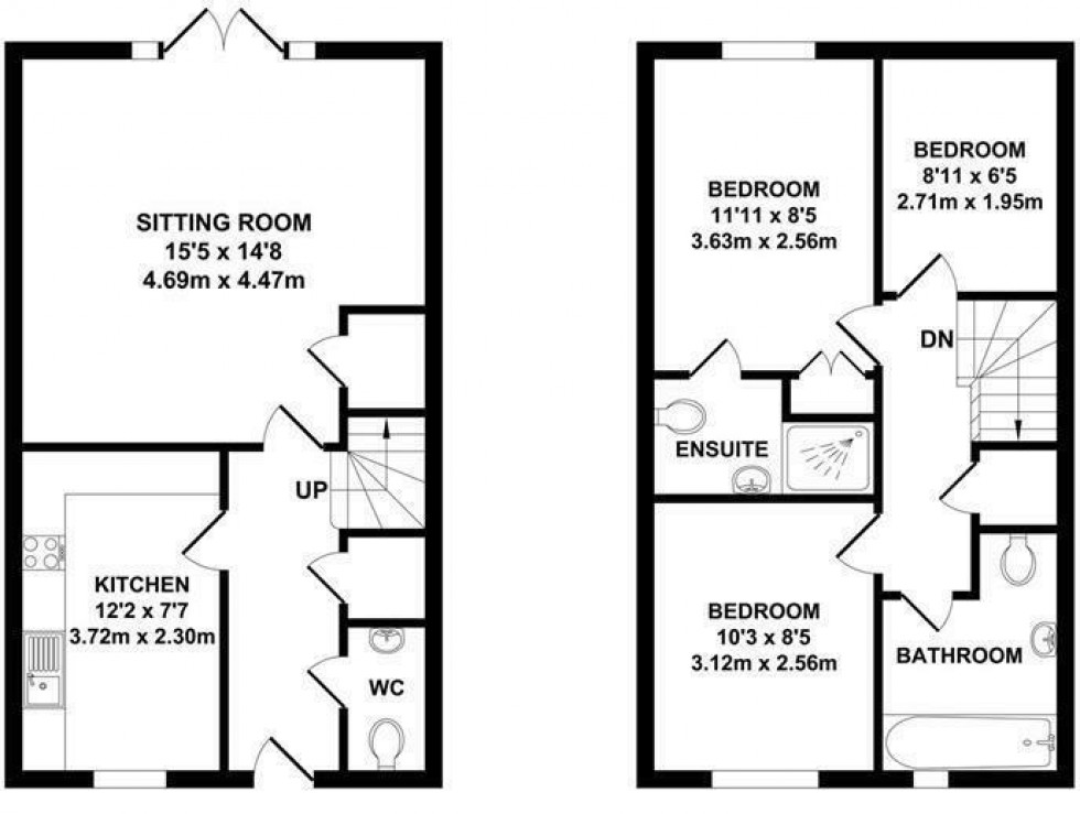 Floorplan for Robin Place, Allington