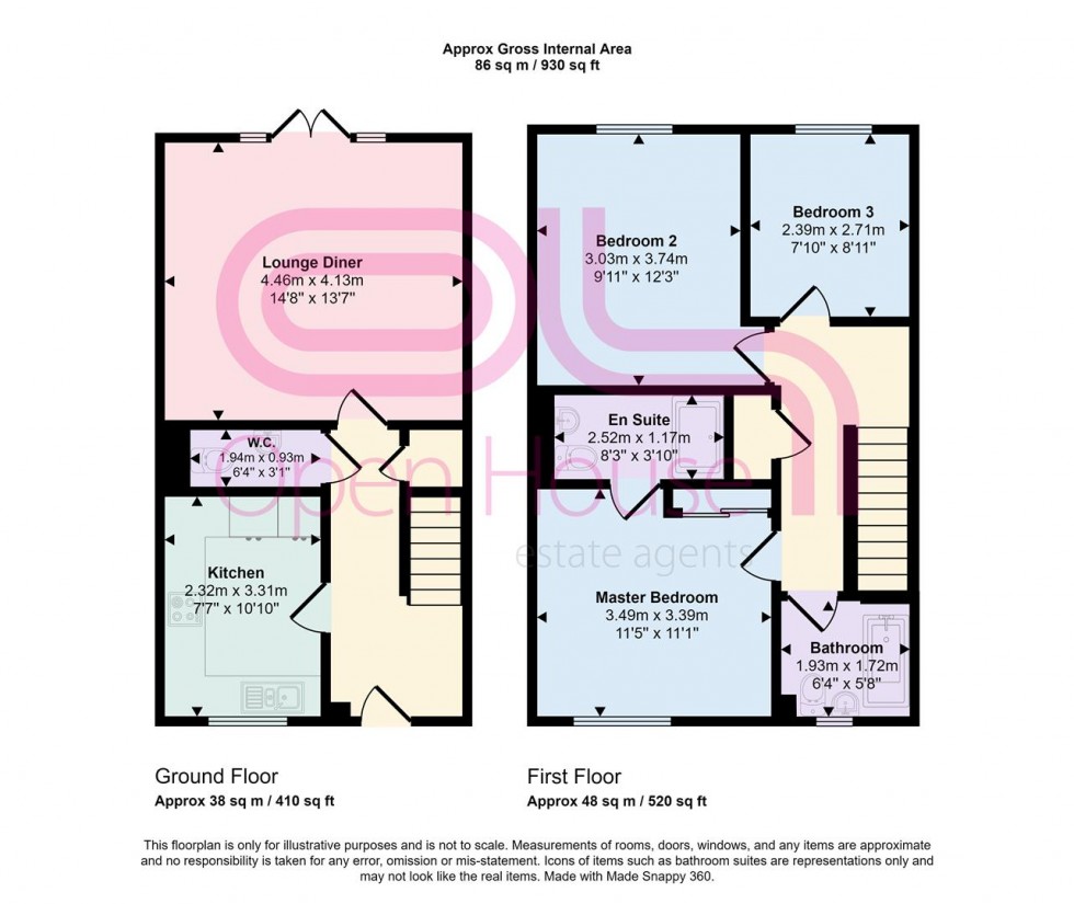 Floorplan for Cascades Close, Swadlincote