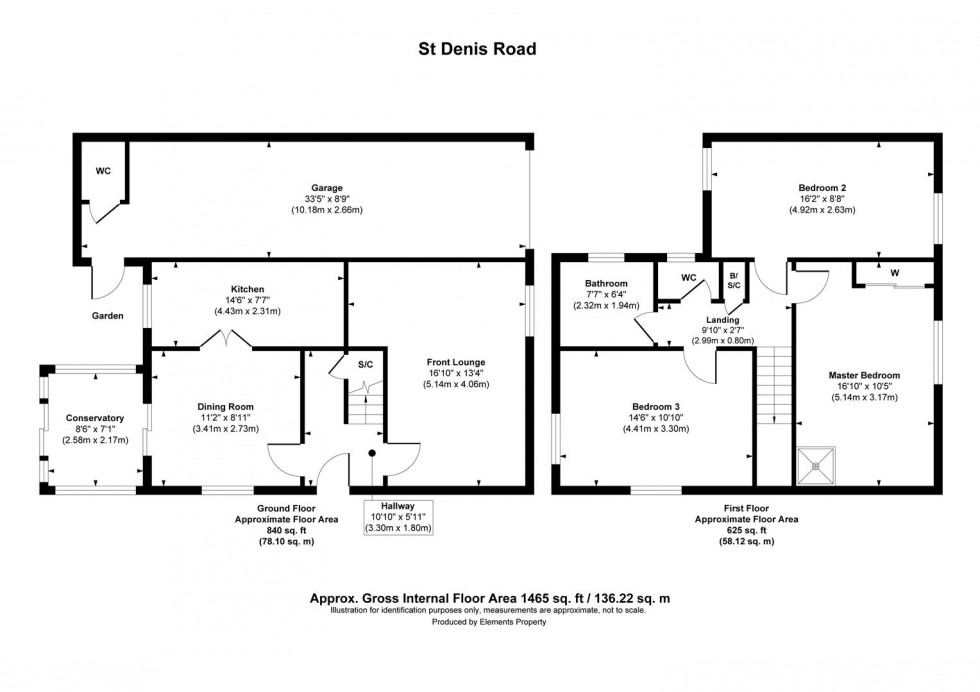 Floorplan for St. Denis Road, Birmingham