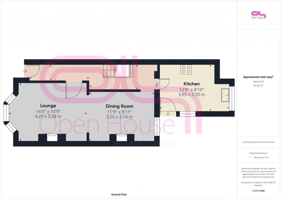 Floorplan for Lawes Avenue, Newhaven