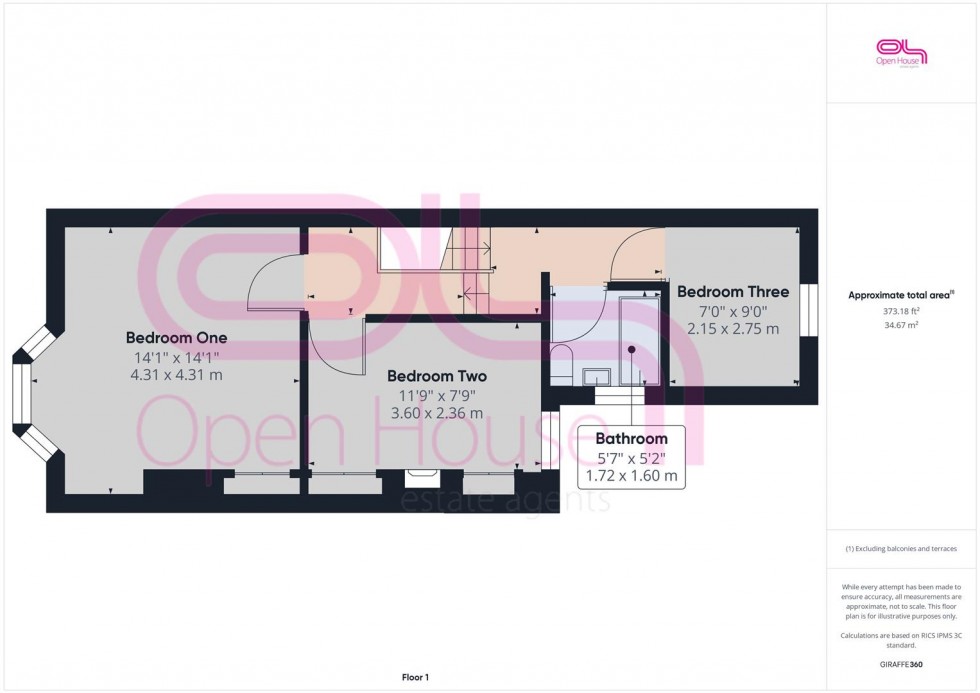 Floorplan for Lawes Avenue, Newhaven