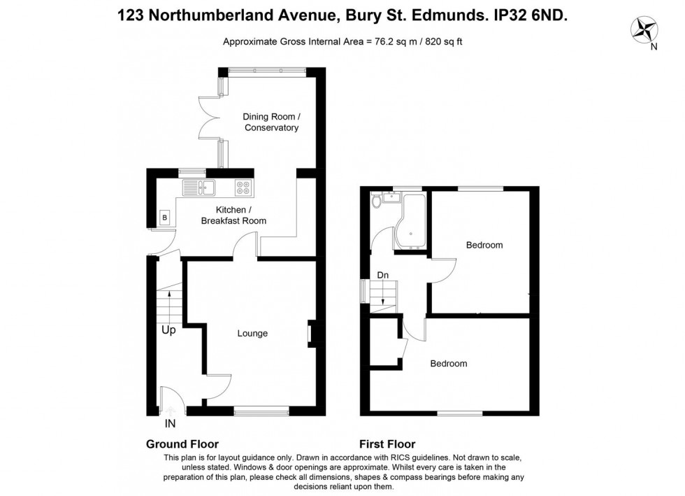 Floorplan for Northumberland Avenue, Bury St Edmunds, IP32