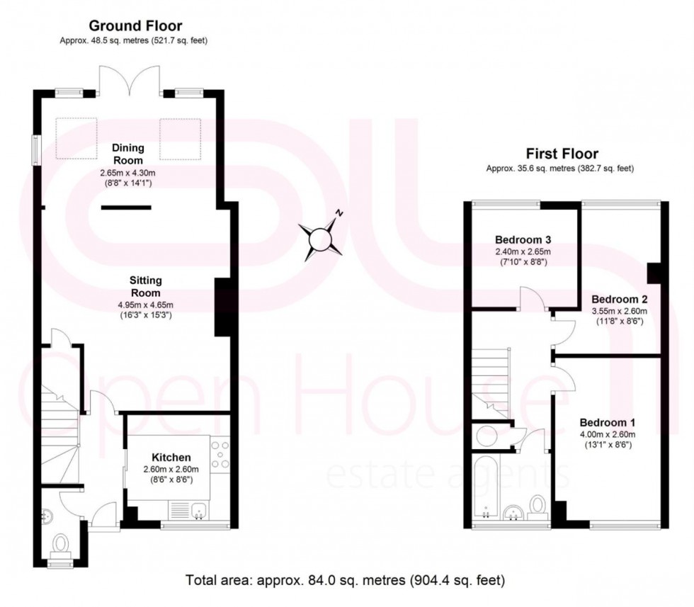 Floorplan for Exeter Close, Trumpington