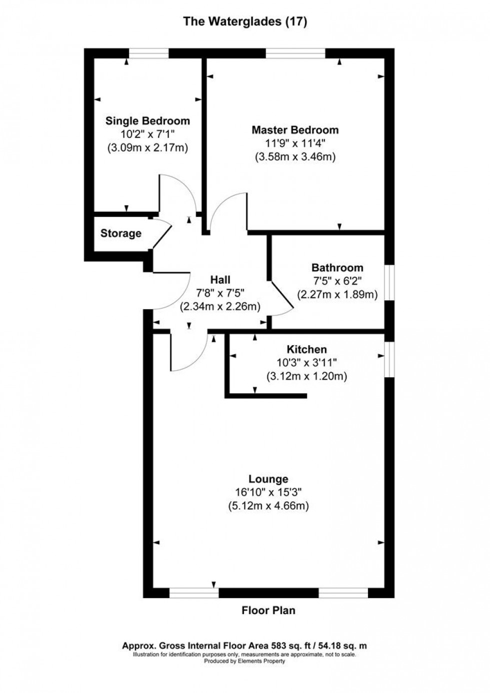 Floorplan for Rosehill, Willenhall