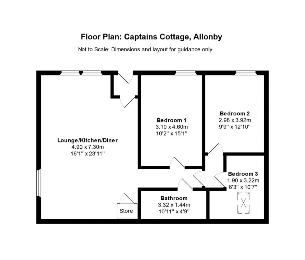 Floorplan for The Hill, Allonby, Maryport