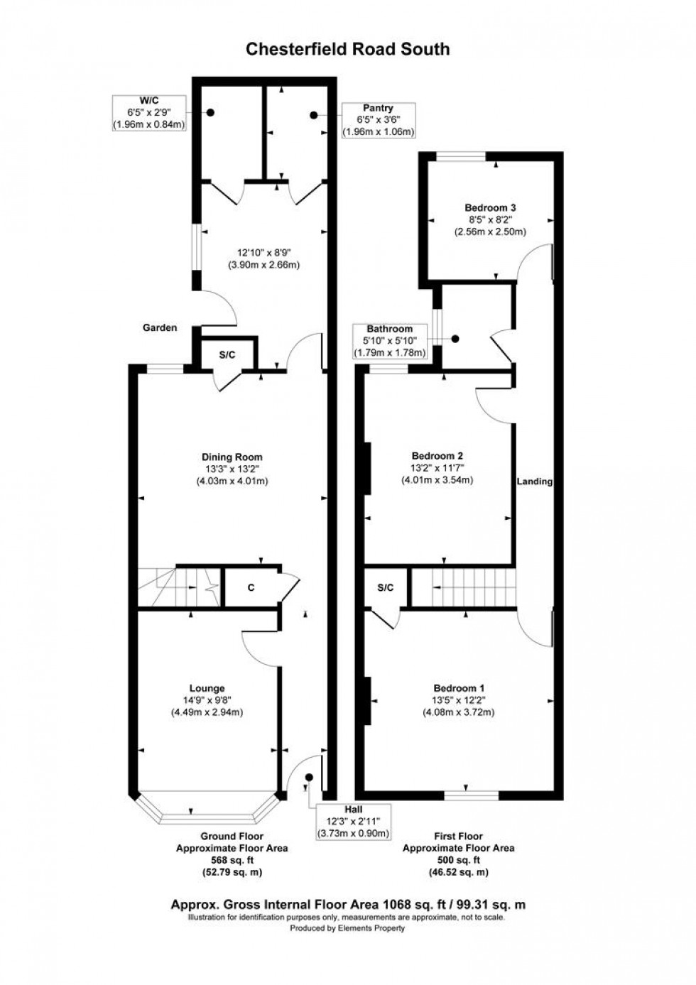 Floorplan for Chesterfield Road South, Mansfield