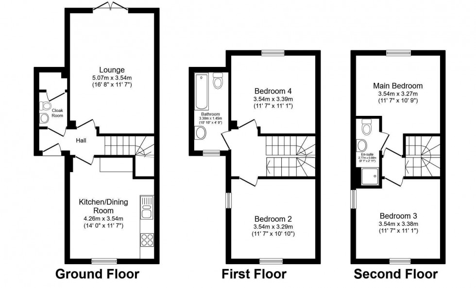 Floorplan for Maple Drive, Burton-On-Trent