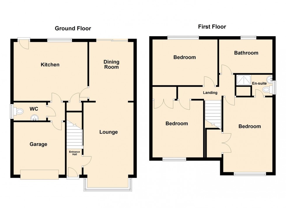 Floorplan for Attingham Drive, Cannock