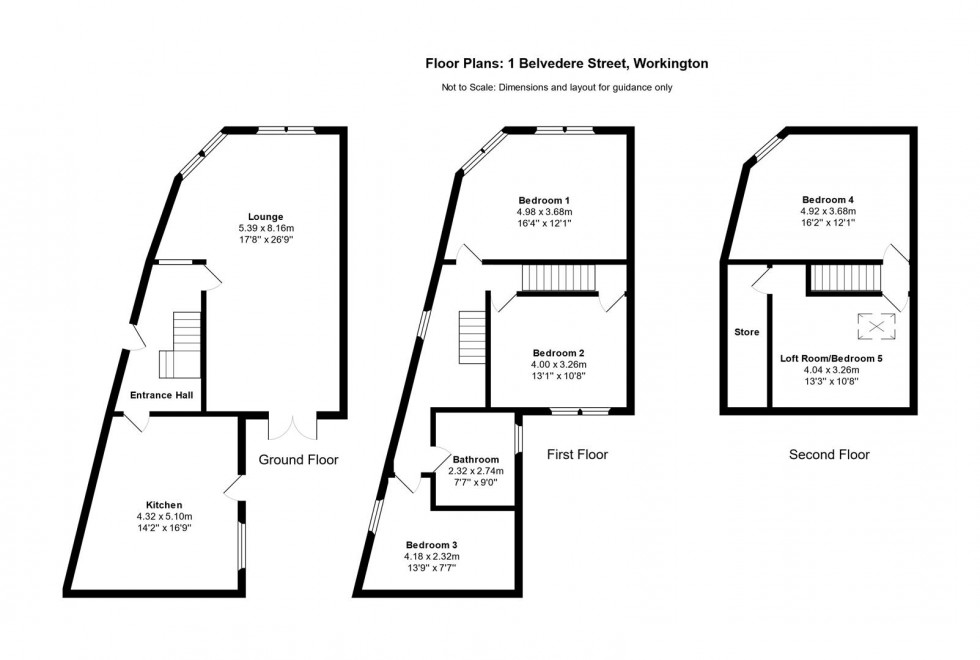 Floorplan for Belvedere Street, Workington