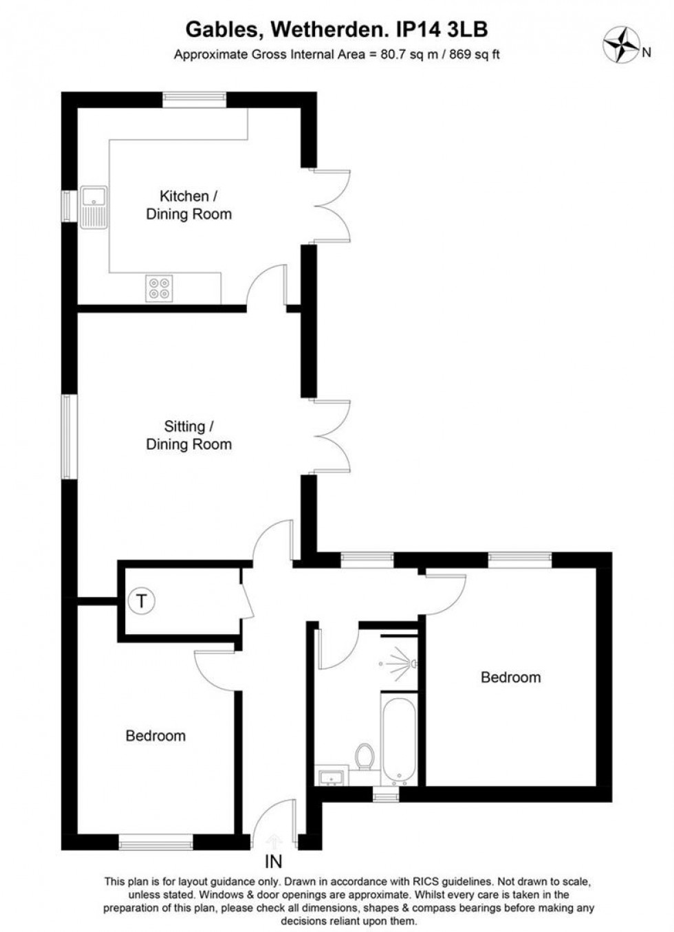 Floorplan for Church Street, Wetherden, Stowmarket, IP14