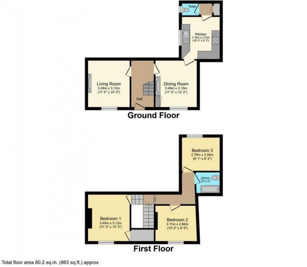 Floorplan for Eleanor Street, Grimsby