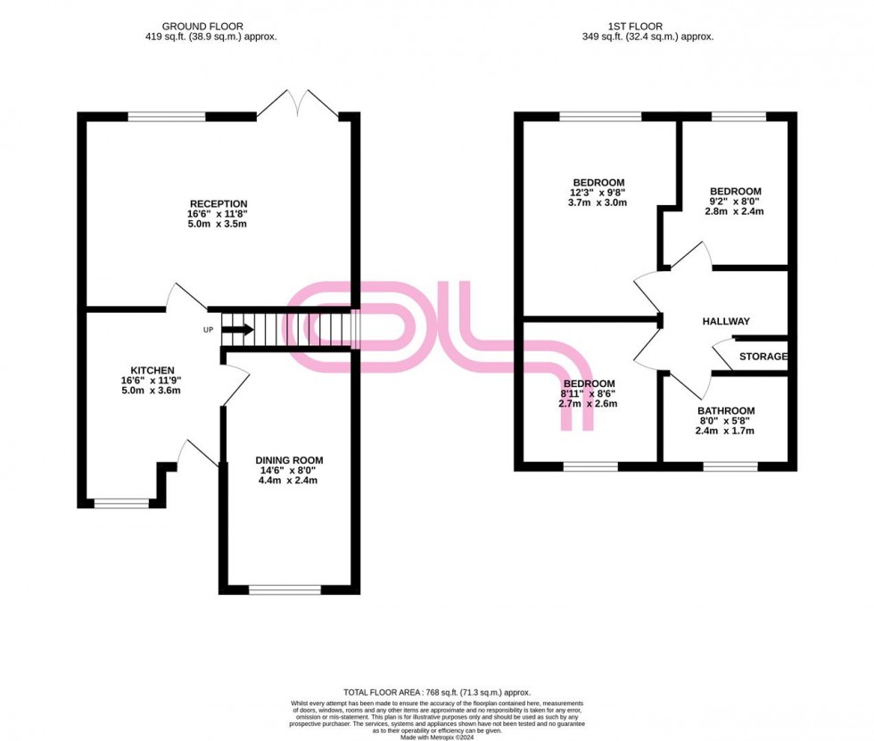 Floorplan for Ullswater Drive, Bradford